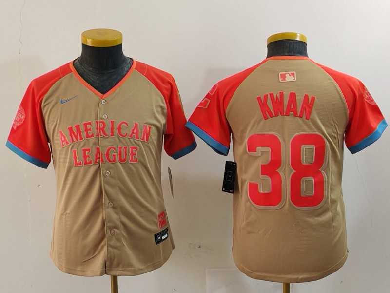 Women%27s Cleveland Guardians #38 Steven Kwan Cream 2024 All Star Limited Stitched Jersey->milwaukee brewers->MLB Jersey